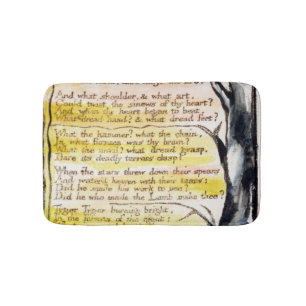 William Blake 'The Tyger', plate 36 (Bentley 42) Bath Mat