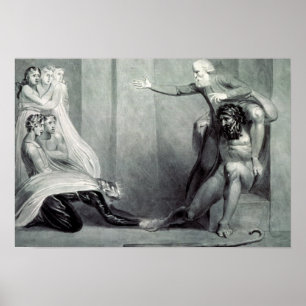 William Blake   Tiriel, borne back to the Palace Poster