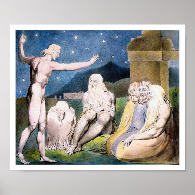 William Blake - Wrath of Elihu [Job] Poster (Front)
