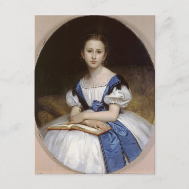 William Bouguereau- Portrait of Mlle Brissac Postcard (Front)