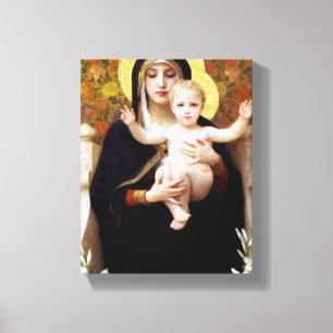 William Bouguereau- The Madonna of the Lilies Canvas Print