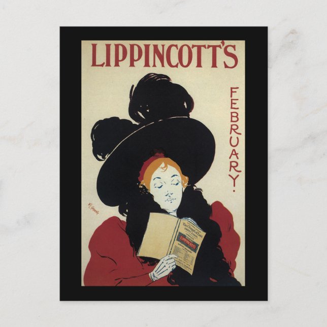 William Carqueville Lippincott's February Postcard (Front)