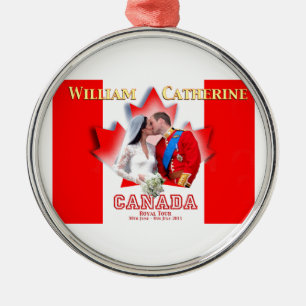 William & Catherine Canada Royal Tour Commemoratio Metal Ornament