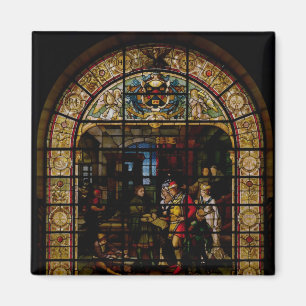 William Caxton Showing his First Printed Book Magnet