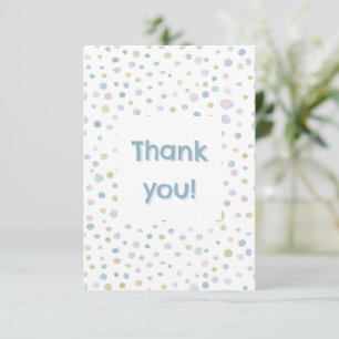 William Confetti Watercolor Dots Thank You Card