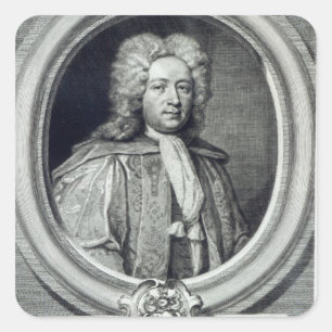 William Croft, engraved by George Vertue Square Sticker