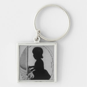 William Crotch Playing the Organ Key Ring