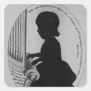 William Crotch Playing the Organ Square Sticker