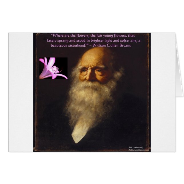 William Cullen Bryant Flower Poem (Front Horizontal)