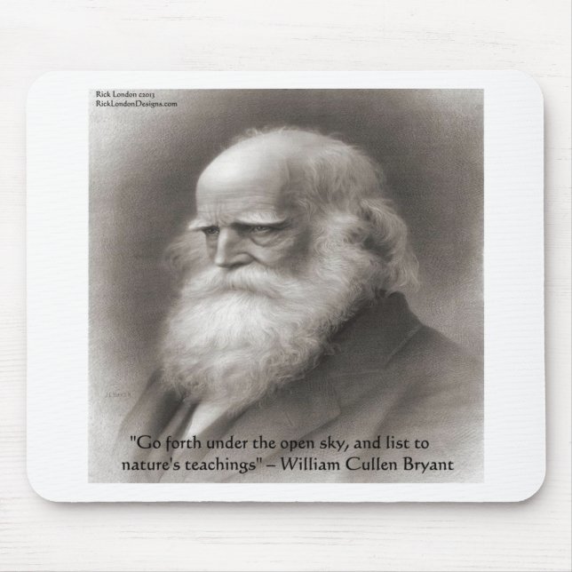 William Cullen Bryant & Nature Quote Mouse Pad (Front)
