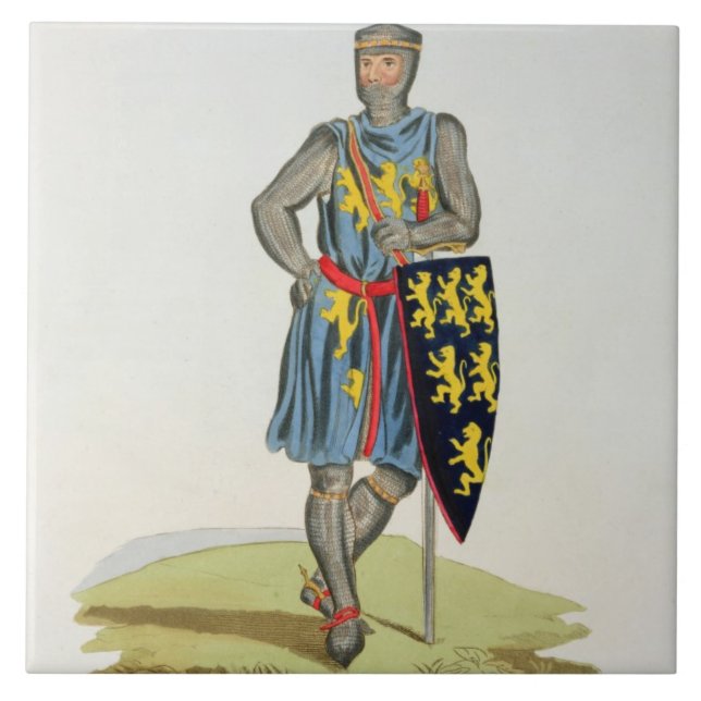 William de Longuespee, 3rd Earl of Salisbury (d.12 Ceramic Tile (Front)