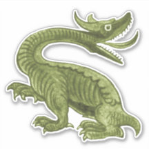 William De Morgan Dragon Vinyl Sticker