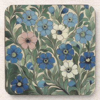 William De Morgan Flowers Coaster