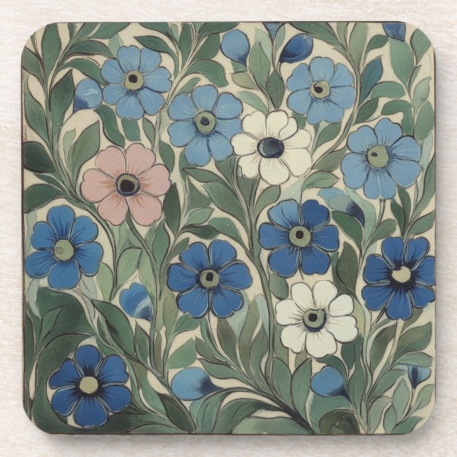 William De Morgan Flowers Coaster (Front)
