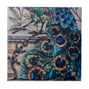 William De Morgan - Peacock - Tile 2 of 3