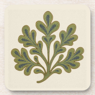 William De Morgan Stylistic Oak Leaf Coaster