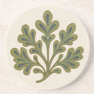 William De Morgan Stylistic Oak Leaf Coaster
