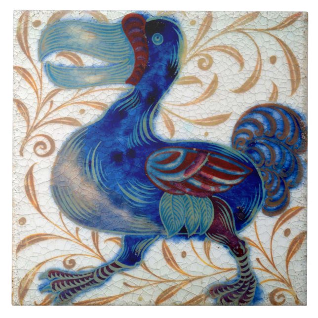 William De Morgan The Dodo Ceramics Tile (Front)