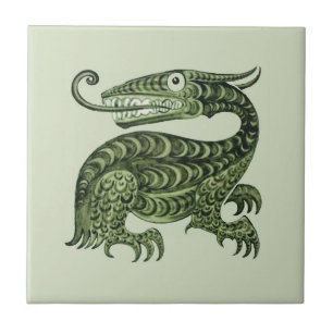 William De Morgan's Jabberwock Ceramic Tile