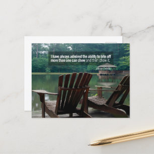 William DeMille Inspirational Quote "Bite off" Postcard