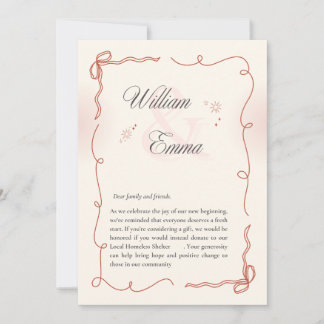 "William & Emma's Heartfelt wedding Card