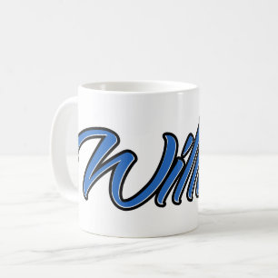 William First Name blue Tasse Kaffeetasse Coffee Mug