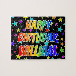 "WILLIAM" First Name, Fun "HAPPY BIRTHDAY" Jigsaw Puzzle