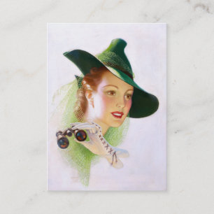 William Fulton Soare: Woman with Binocular Business Card