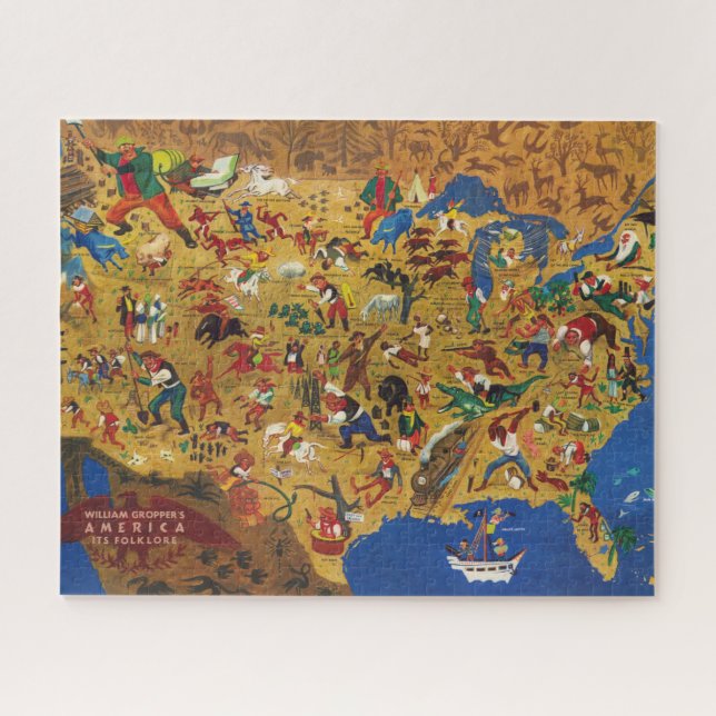 William Gropper's America - Cartoon Folklore Jigsaw Puzzle (Horizontal)