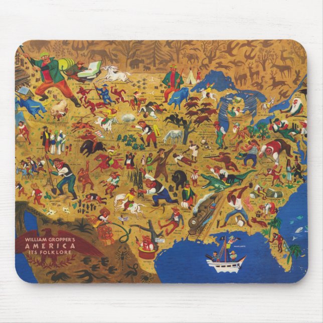 William Gropper's America - Cartoon Folklore Mouse Pad (Front)
