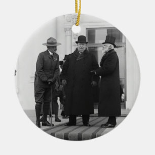 William H. Taft, James Bryce & Archibald W. Butt Ceramic Ornament
