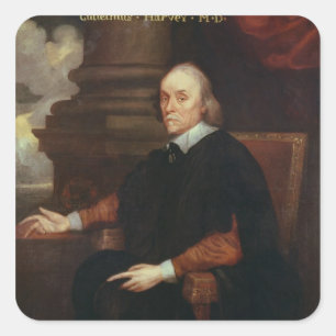 William Harvey Royal physician, 17th century Square Sticker