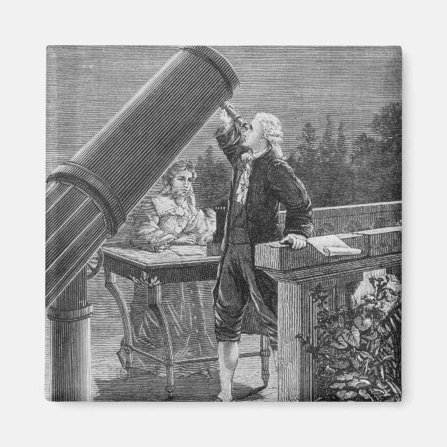 William Herschel  Discovers the Planet Uranus Magnet (Front)