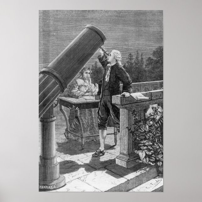 William Herschel  Discovers the Planet Uranus Poster (Front)