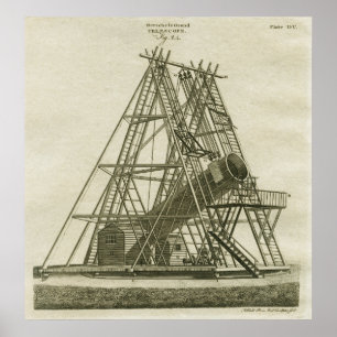 William Herschell's 40 Foot Telescope 18th Century Poster