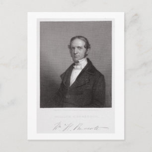 William Hickling Prescott, engraved by Thomas B. W Postcard