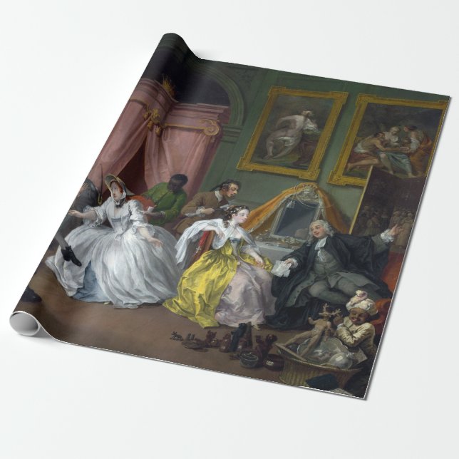 William Hogarth Marriage à-la-mode The Countess's Wrapping Paper (Unrolled)