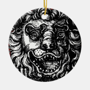 William Hogarth's Lion's Head Button's Tavern Ceramic Ornament