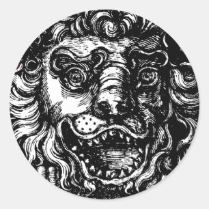 William Hogarth's Lion's Head Button's Tavern  Classic Round Sticker