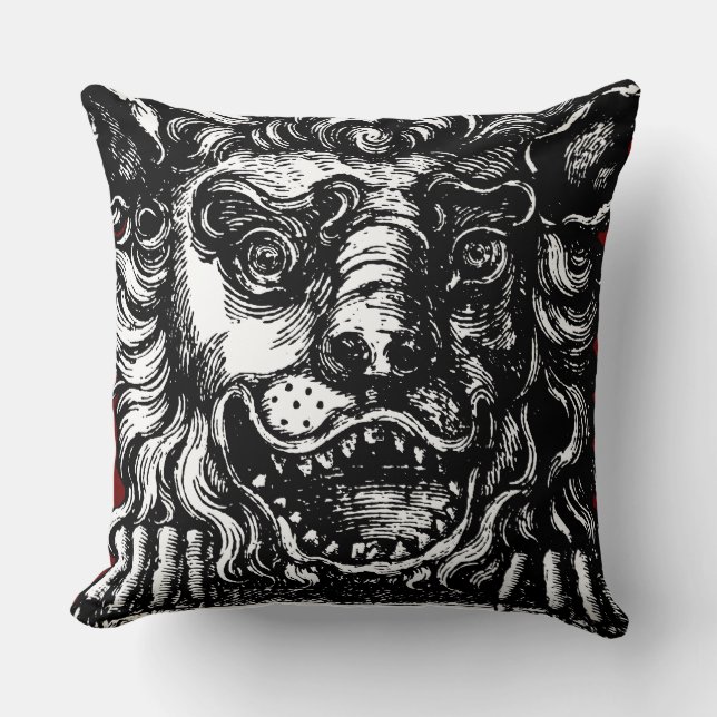William Hogarth's Lion's Head Button's Tavern  Cushion (Front)