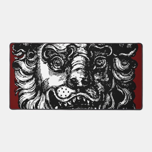 William Hogarth's Lion's Head Button's Tavern  Desk Mat (Front)