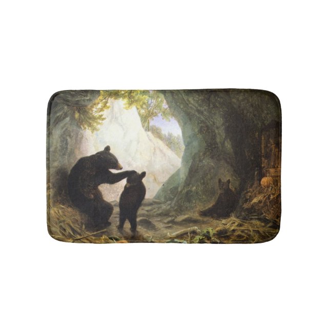 William Holbrook Beard Bear And Cubs 1864 Bath Mat (Front)