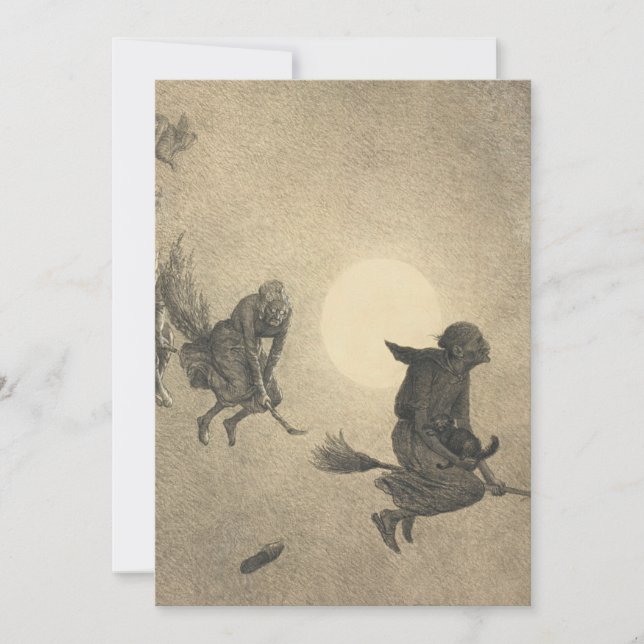William Holbrook Beard The Witch's Ride 1870 Invitation (Front)