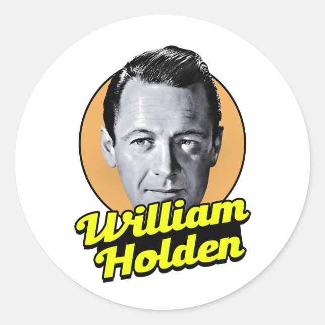 William Holden Classic Round Sticker (Front)