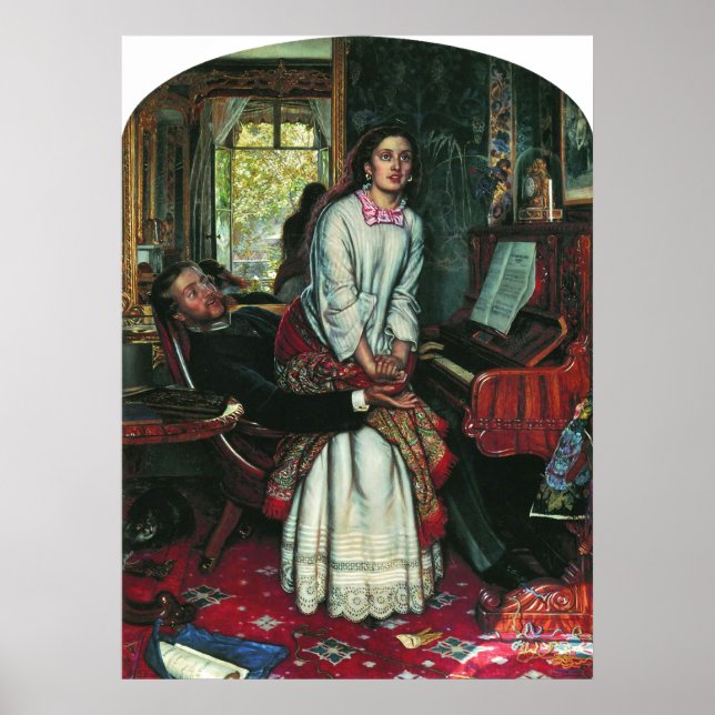 William Holman Hunt Awakening Conscience Poster (Front)