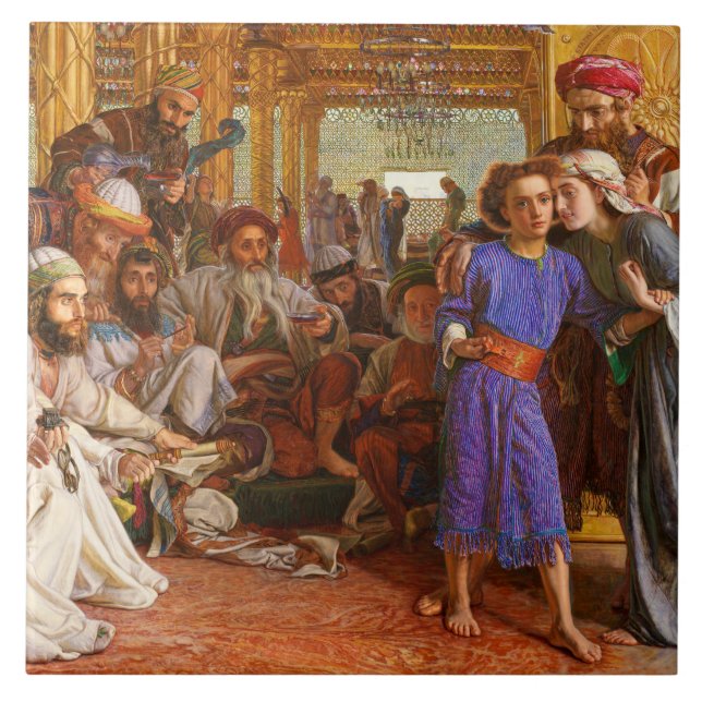 William Holman Hunt - The Finding of the Saviour Ceramic Tile (Front)