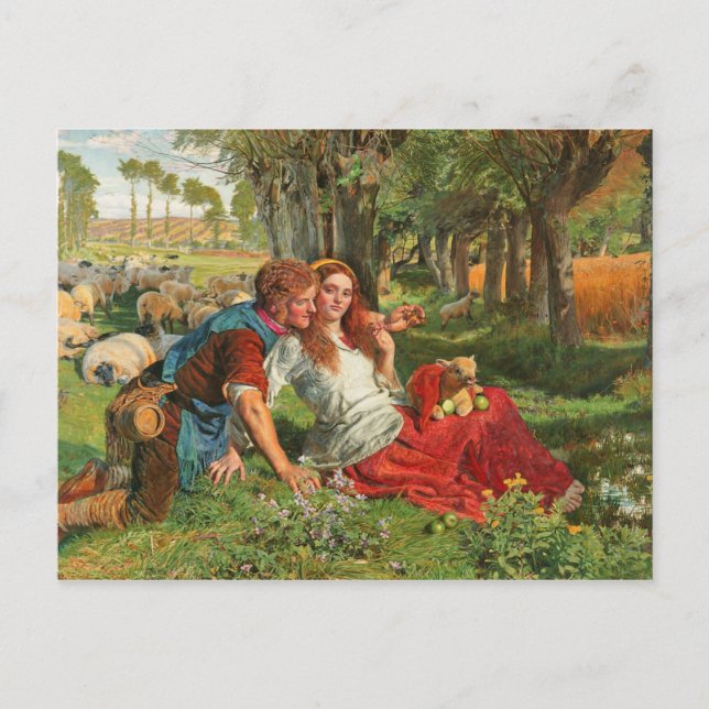 William Holman Hunt, The Hireling Shepherd, Lovers Postcard (Front)