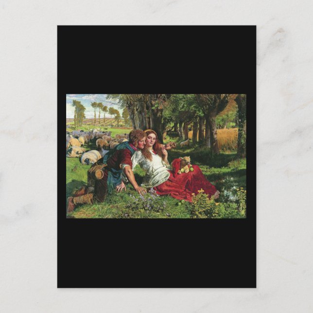 William Holman Hunt The Hireling Shepherd Postcard (Front)