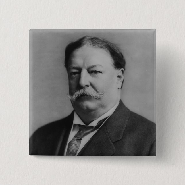 William Howard Taft 15 Cm Square Badge (Front)
