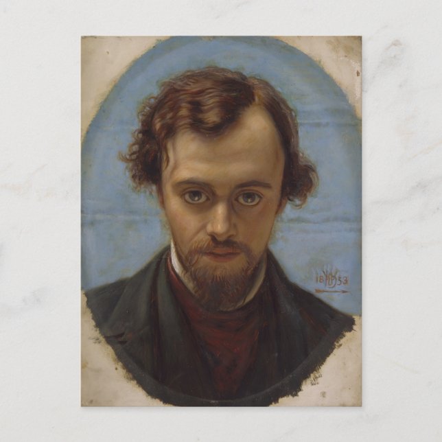 William Hunt- Portrait of Dante Gabriel Rossetti Postcard (Front)